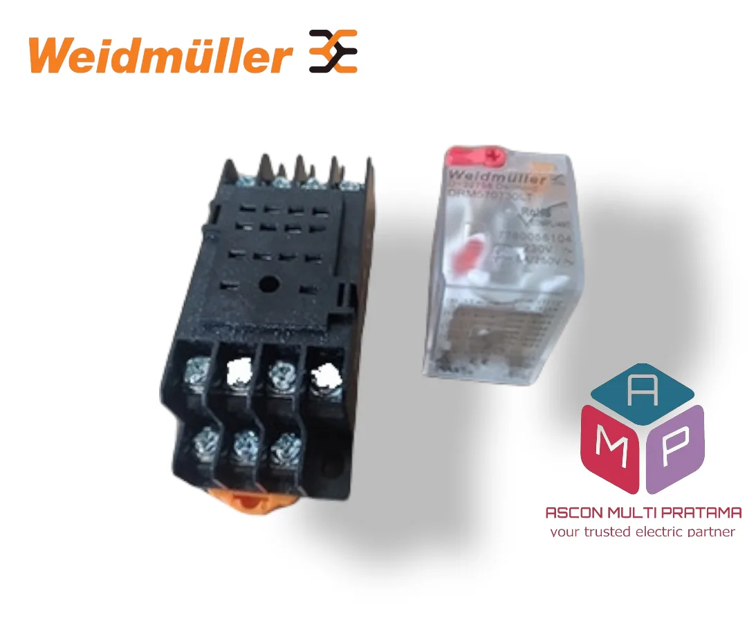 relay-230vac-drm570730lt-with-test-lever-weidmuller-socket-fs-4co
